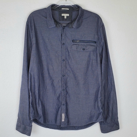CALVIN KLEIN JEANS Gray Button-Up Shirt, XXL - Picture 1 of 5
